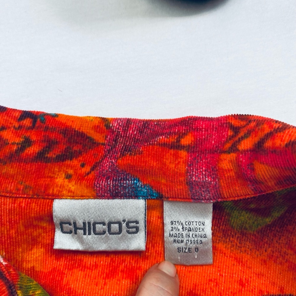 Chico's Artistic Multicolor Button Down Shirt - image 7